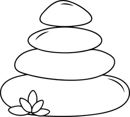 Stylish stone vector illustration, stone silhouette vector art, stone isolated line art vector illustration design