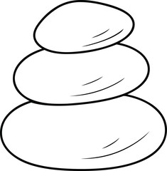 Stylish stone vector illustration, stone silhouette vector art, stone isolated line art vector illustration design