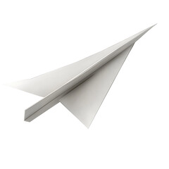 Paper plane isolated on transparent background.