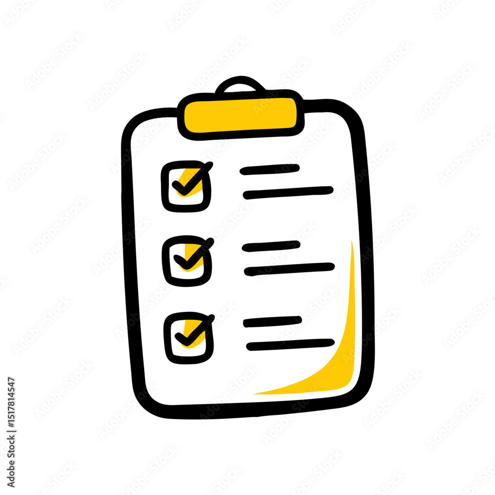 Wall mural checklist interface icon on transparent background for web and graphic design