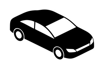 Fototapeta premium car silhouette logo icon vector illustrations on white background.