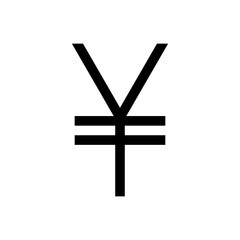 Fototapeta premium Yen, Yuan currency isolated icon illustration