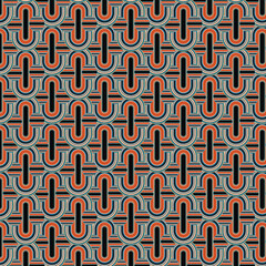 Abstract pattern of lines and shapes geometric vector seamless pattern  texture on white background. Light modern simple wallpaper, bright tile backdrop, monochrome graphic element