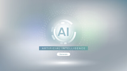 AI and Artificial Intelligence Generate Vector with Digital AI Data Design Illustration Algorithm and Technology.
