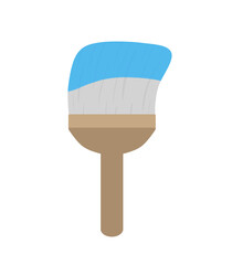 Blue ink paint brush illustration
