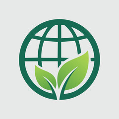 green globe with leaf