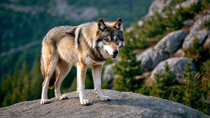 Obraz premium wild wolf