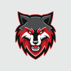 Dynamic wolf logo representing modern esports team spirit and creativity