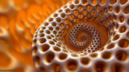 Intricate Whitish-Gray Spiral Patterned Design