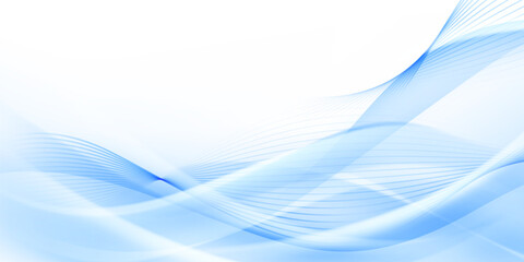 Blue waves abstract background, modern design, vector illustration