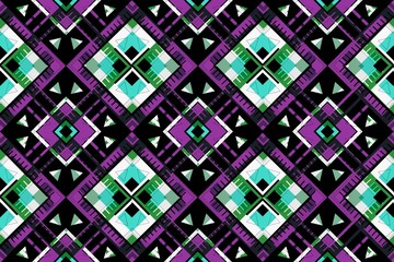 Ethnic seamless patterns with simple shapes. Tribal and ethnic fabrics. African, American, Mexican, Indian styles. Simple geometric pattern elements are best used in design, textile printing.
