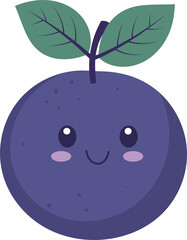Cute Cartoon Plum