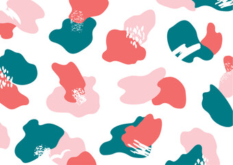 ランダムなペイントモダン模様赤深緑