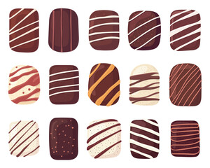 Chocolate candy clipart design illustration