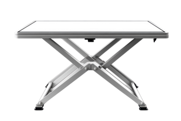 A modern collapsible folding table promising versatility for any space on transparent background