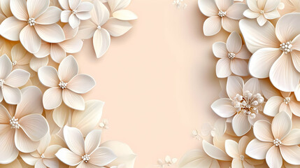 Delicate Floral Background Design In Pastel Colors