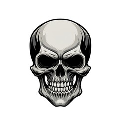 Fototapeta premium Shadowed Skull: A Vector Portrait