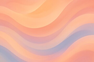 Abstract pastel wavy background with smooth flowing gradient curves, soft peach and lavender color tones, minimalist design, modern aesthetic, elegant fluid texture, stylish digital art backdrop