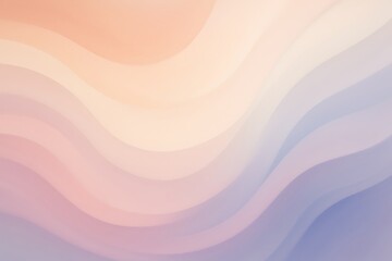 Abstract pastel wavy background with smooth flowing gradient curves, soft peach and lavender color tones, minimalist design, modern aesthetic, elegant fluid texture, stylish digital art backdrop