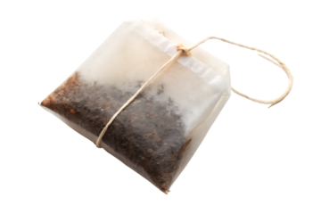 tea bag isolated on a white background as transparent PNG. GENERATIVE AI