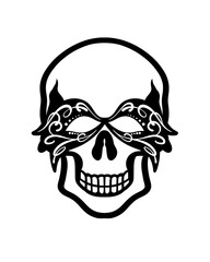 skull icon with various kinds of glasses