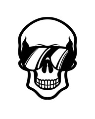 skull icon with various kinds of glasses