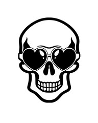 skull icon with various kinds of glasses
