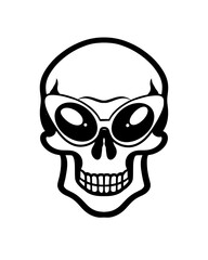 skull icon with various kinds of glasses