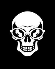 skull icon with various kinds of glasses