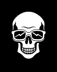 skull icon with various kinds of glasses