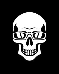 skull icon with various kinds of glasses