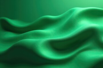 Obraz premium Fluid liquid-like drapes, deep emerald hues, luxurious sheen, pattern, satin