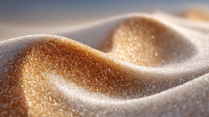 Golden granular texture close-up with soft focus background