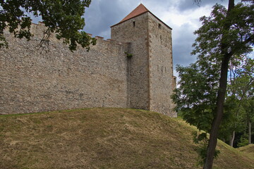 Castle Veveri at water reservoir Brnenska prehrada at Brno, Moravia, Czech Republic, Europe,...