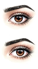 Naklejka premium Intricate Eye Details: A Digital Illustration