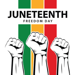 Juneteenth Freedom Day. African-American Independence Day, June 19. Vector illustration