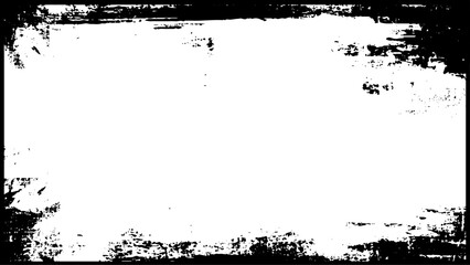 Grunge abstract background with dirt, texture frame in black, banner resource with framed effect. Grunge frame and border. Black and white grunge. Vector