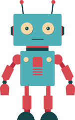 Cute little robot clipart design illustration