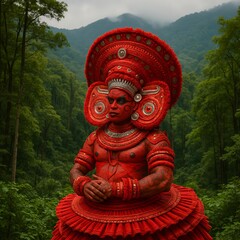 Kerala theyyam realistic image 