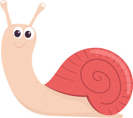 Cute snail clipart design illustration
