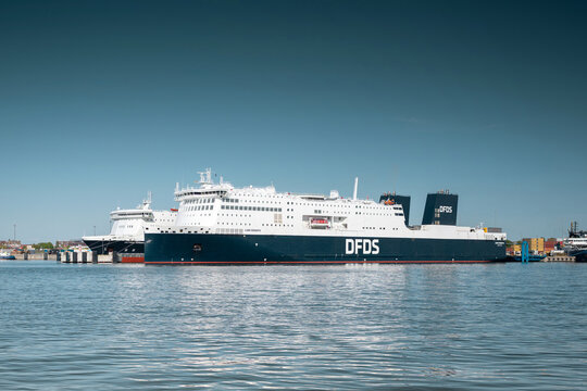 Klaipeda, Lithuania, May 27 2025: DFDS ship Luna Seaways in Klaipeda port