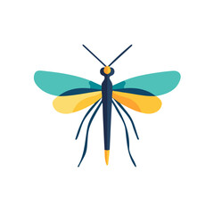 My Simple flat 2D icon mosquito isolated on transparent background, vector, flat design, animation design, vector, flat design, animation design, simple flat 2D icon, minimalist design