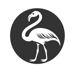 My Simple flat 2D icon flamingo isolated on transparent background, vector, flat design, animation design, vector, flat design, animation design, simple flat 2D icon, minimalist design