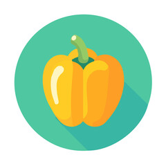 My Simple flat 2D icon whole bell pepper isolated on transparent background, vector, flat design, animation design, vector, flat design, animation design, simple flat 2D icon, minimalist design