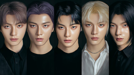 Obraz premium K-pop male idol group