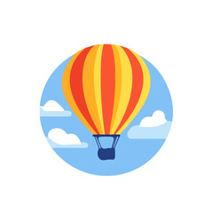 Naklejka premium My Simple flat 2D icon balloon isolated on transparent background, vector, flat design, animation design, vector, flat design, animation design, simple flat 2D icon, minimalist design