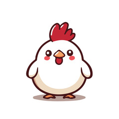 My Simple flat 2D icon chicken isolated on transparent background, vector, flat design, animation design, vector, flat design, animation design, simple flat 2D icon, minimalist design