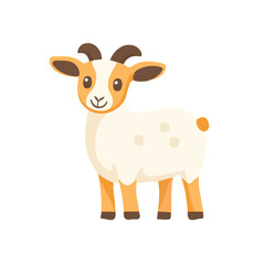 My Simple flat 2D icon goat isolated on transparent background, vector, flat design, animation design, vector, flat design, animation design, simple flat 2D icon, minimalist design