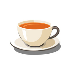 My Simple flat 2D icon cup of tea isolated on transparent background, vector, flat design, animation design, vector, flat design, animation design, simple flat 2D icon, minimalist design
