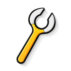 My Simple flat 2D icon wrench isolated on transparent background, vector, flat design, animation design, vector, flat design, animation design, simple flat 2D icon, minimalist design